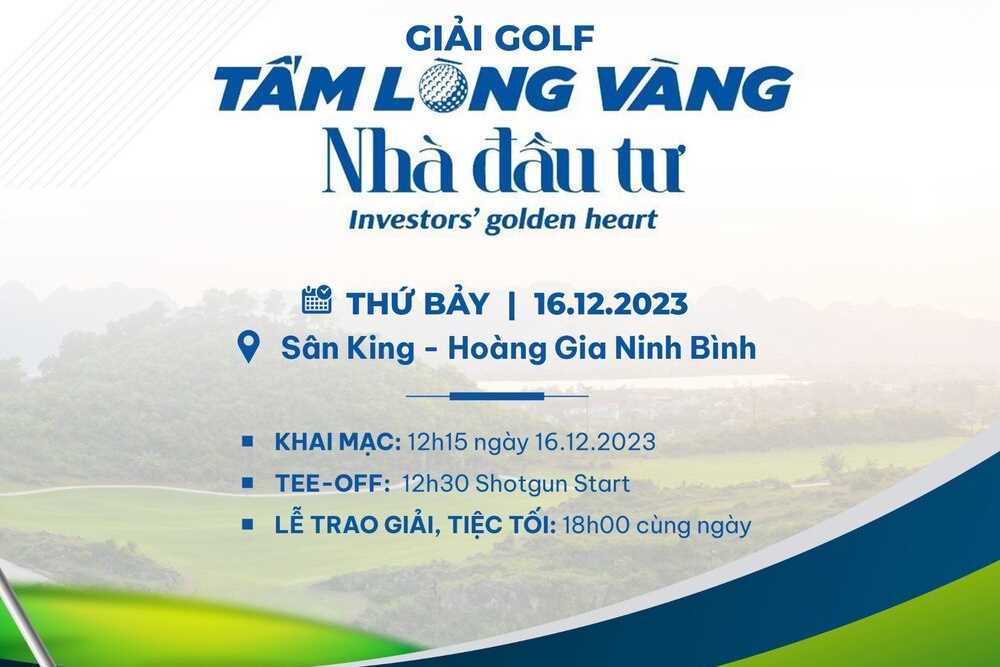 Ngày 16/12 diễn ra giải golf từ thiện 'Tấm lòng vàng Nhà đầu tư' lần thứ 2