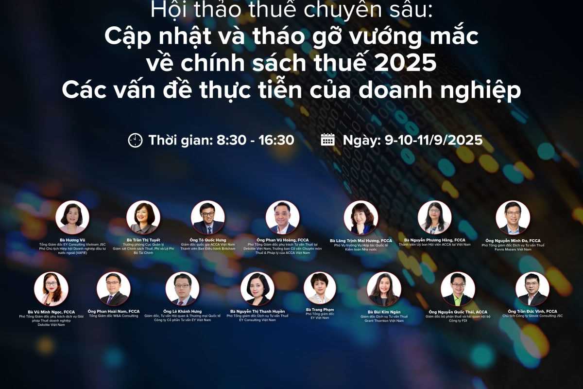 VAFIE phối hợp với ACCA tổ chức hội thảo chuyên sâu cập nhật chính sách thuế năm 2025